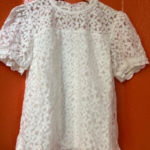 CeCe White Lace top SZM